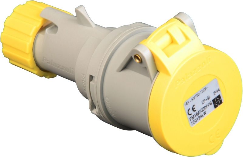 LEWDEN PM16/2000FPB CONN IP44 16A 110V 2P+E YEL