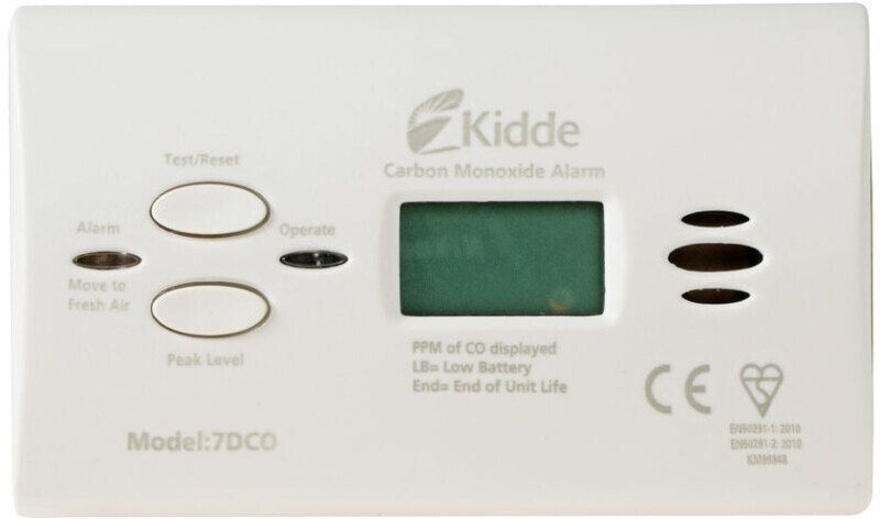 KIDDE KID7DCOC DIGITAL CARBON MONOXIDE ALARM 10 YEAR SENSOR