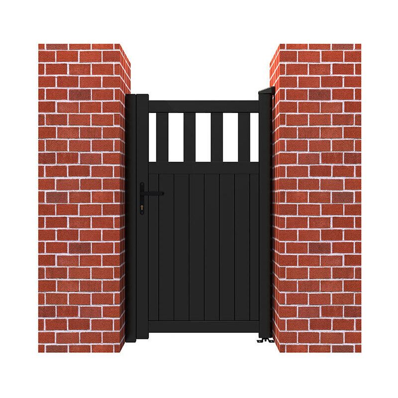 PEDESTRIAN GATE PARTIAL PRIVACY 1100 x 1000mm VERTICAL INFILL BLACK RMG014PG-25