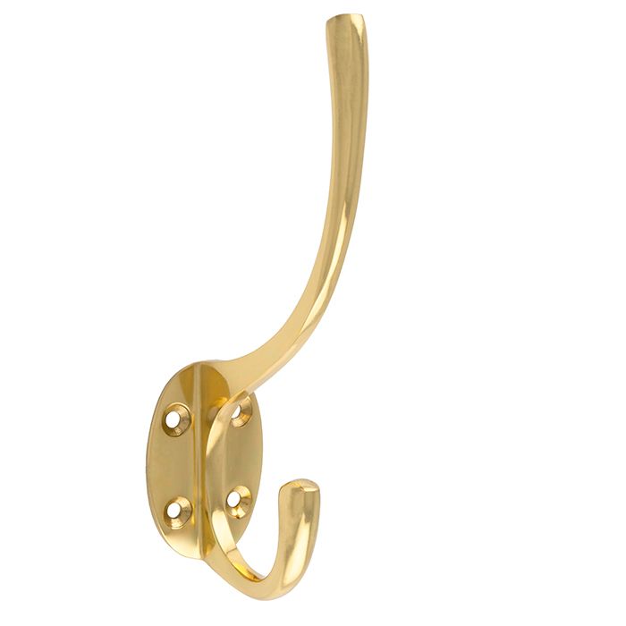 BRASS VICTORIAN HAT AND COAT HOOK AA25/BP