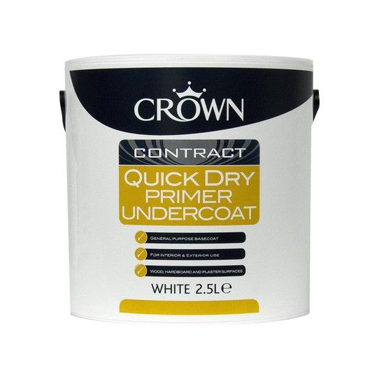 CROWN CONTRACT QUICK DRY UNDERCOAT WHITE 2.5l 5090758