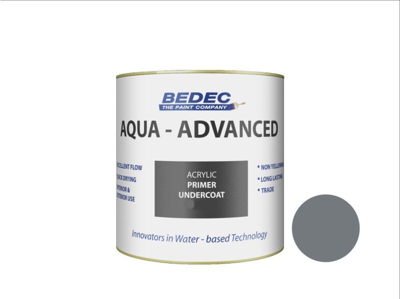 BEDEC AQUA ADVANCED ACRYLIC PRIMER UNDERCOAT 1l DARK GREY BEDE2QCD004/38