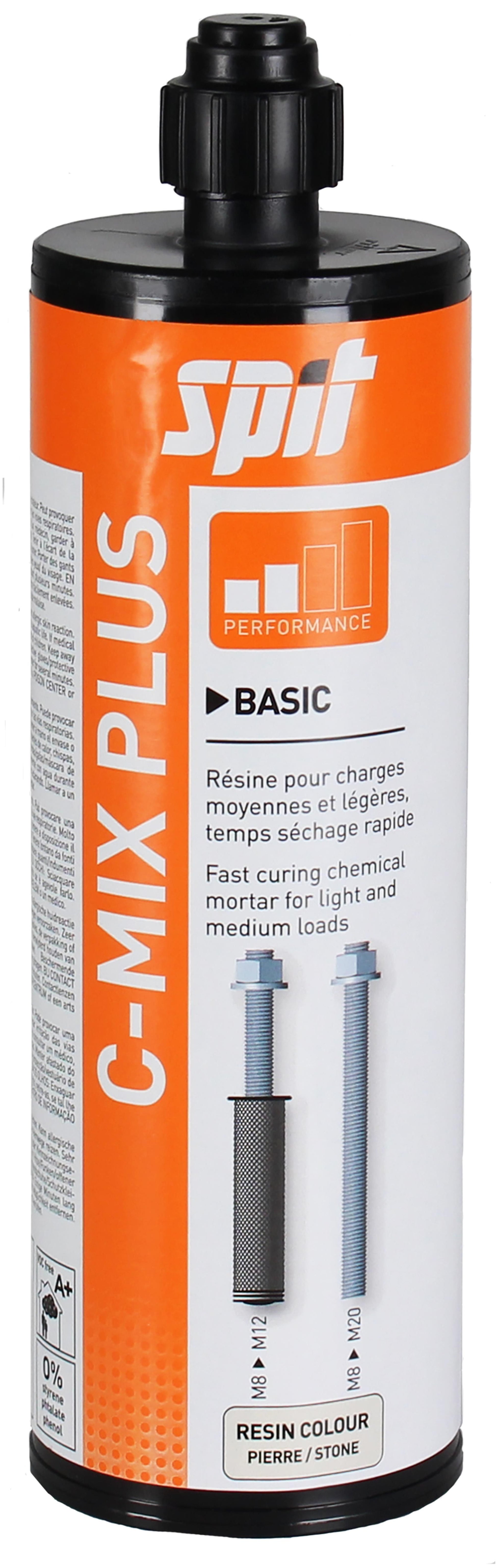 PASLODE SPIT C-MIX PLUS POLYESTER RESIN 300ml WITH 2 NOZZLES 055866