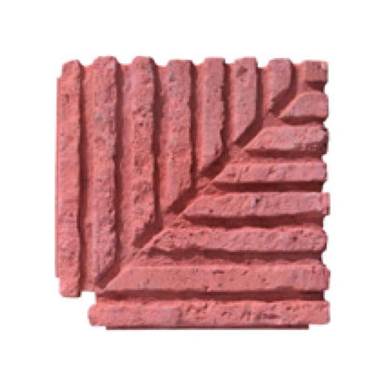 BRADSTONE TILE ON EDGE ECO CORNER 265 x 265 x 40mm TERRACOTTA 23190