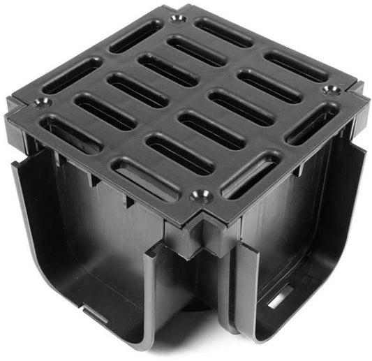 CLARK DRAIN DOMESTIC CHANNEL QUAD CORNER SLOTTED POLYPROPYLENE GRATING CD406