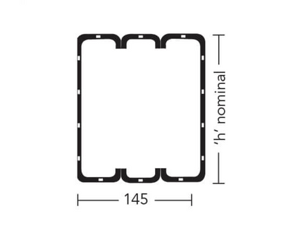 KEYSTONE STEEL BOX LINTEL BOX/K-150 900 x 150mm HIGH KBX1509