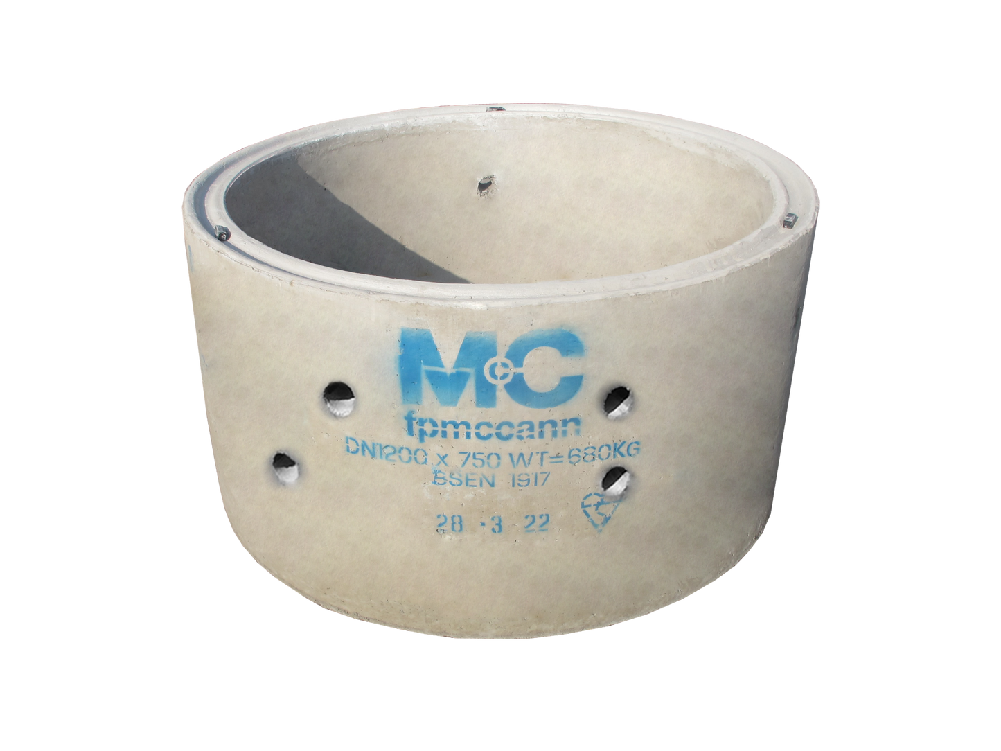 F P MCCANN 1200mm DIA x 750mm PCC SOAKAWAY RING W/ STEPS 2892