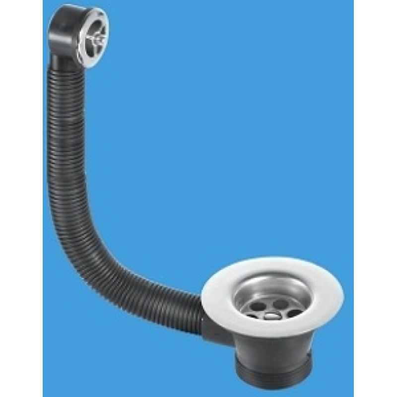 MCALPINE FBW2P BATH COMBINED WASTE & OVERFLOW 1.1/2" STAINLESS STEEL 61020938