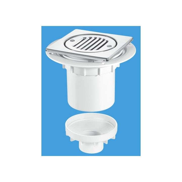 MCALPINE TSG2T6SS SHOWER GULLY S/S TILED FLOOR VERTICAL OUTLET 61020374