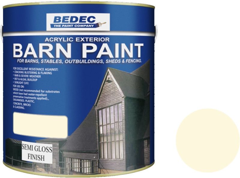 BEDEC SEMI GLOSS BARN PAINT 2.5l MAGNOLIA BEDE2AKH003/40