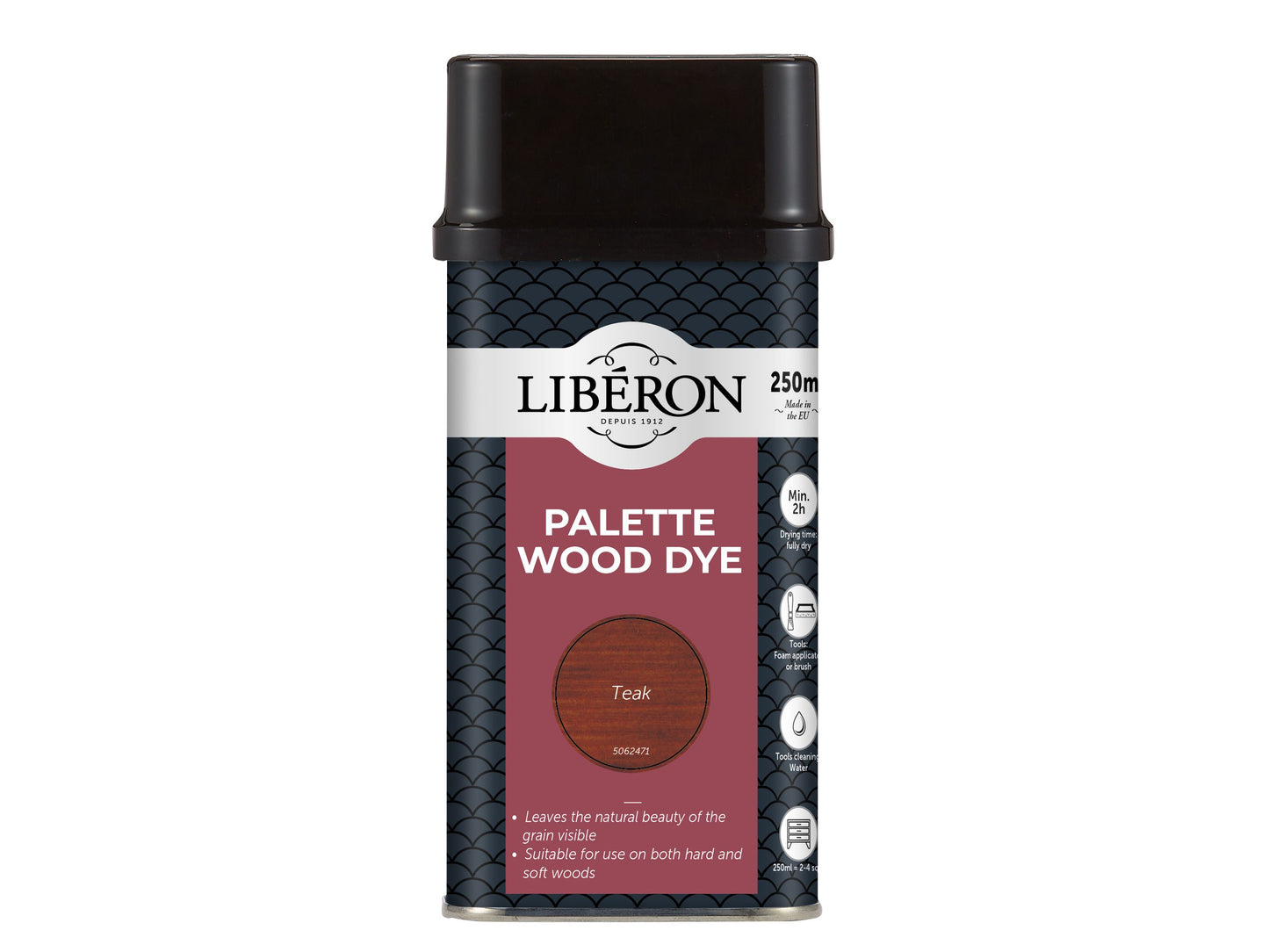 LIBERON WATER BASED PALETTE WOOD DYE 250ml TEAK LIBWDPT250N