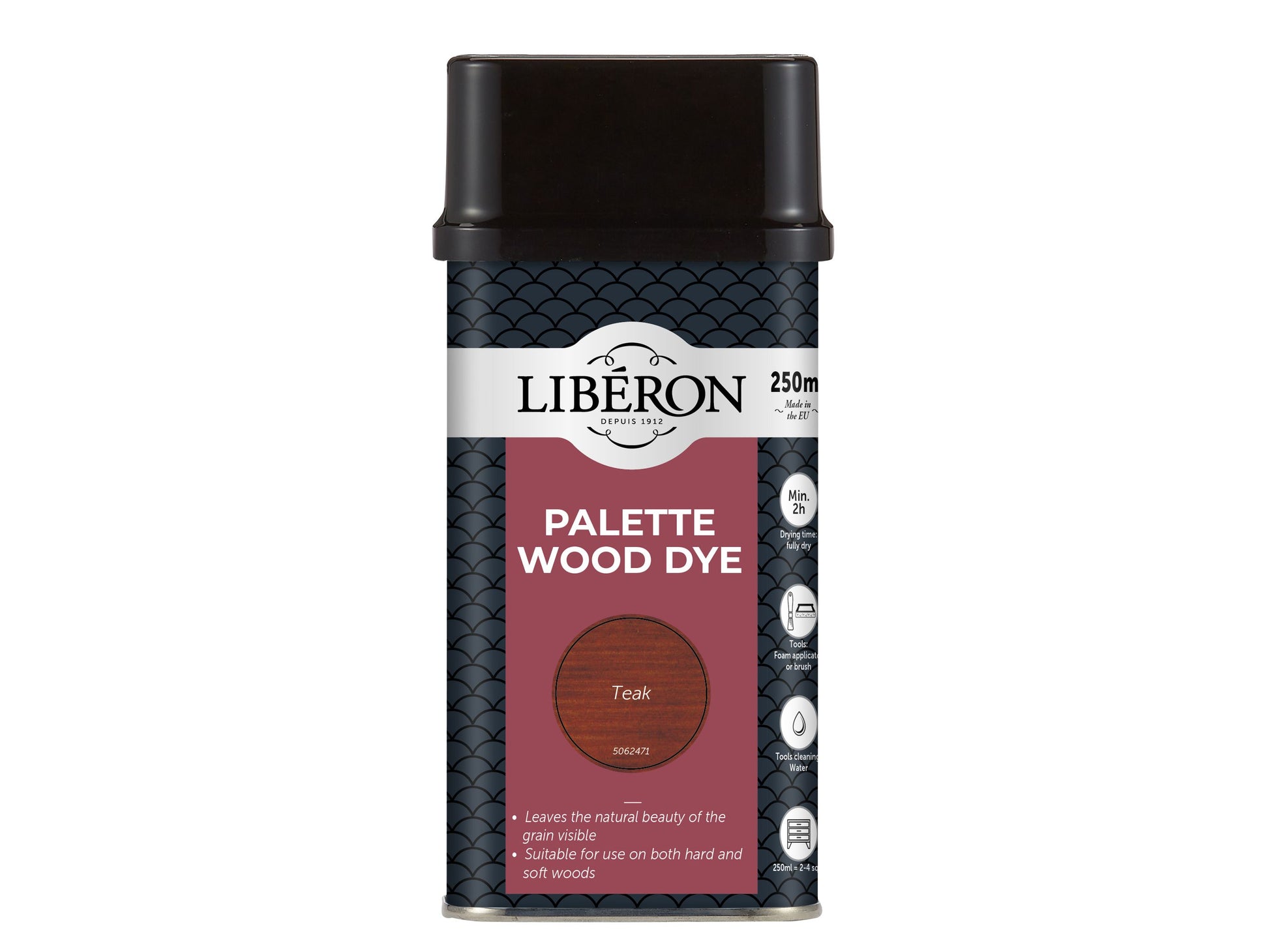 LIBERON WATER BASED PALETTE WOOD DYE 250ml TEAK LIBWDPT250N