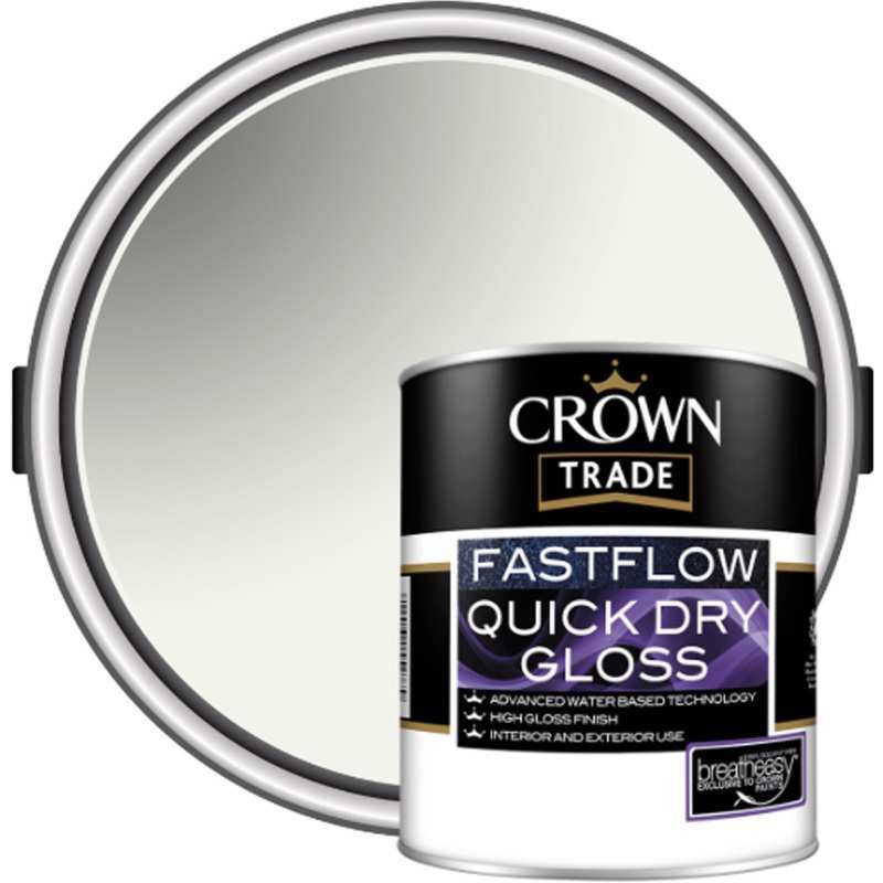 CROWN TRADE FASTFLOW QUICK DRY GLOSS 1l WHITE 5090802