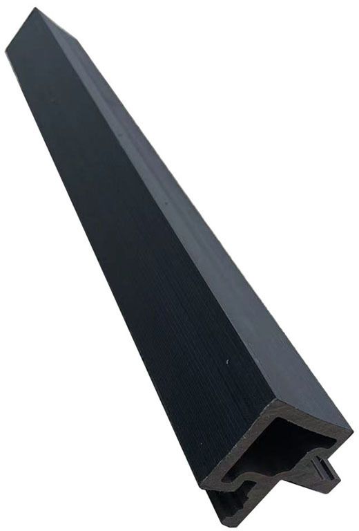 COMPLETE COMPOSITE SLATTED CLADDING CORNER TRIM 49.25 x 49.25 x 2500mm MIDNIGHT BLACK CCCSLATMB