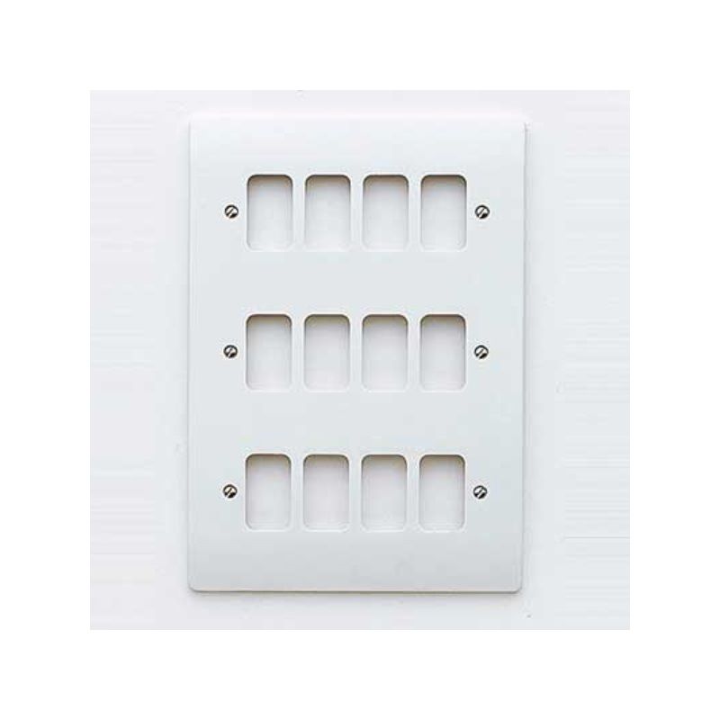 NOVAR MK 12G GRID PLATE WHITE K3639WHI