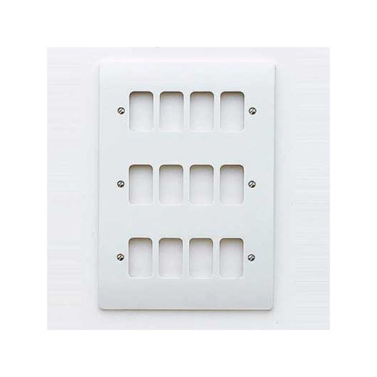 NOVAR MK 12G GRID PLATE WHITE K3639WHI