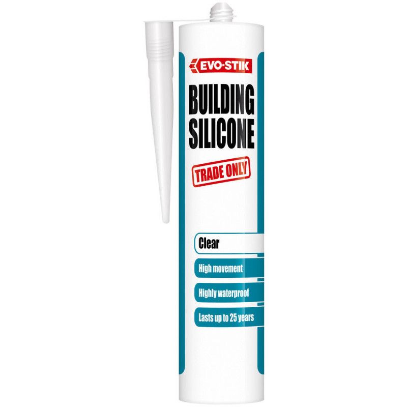 EVOSTIK BUILDING SILICONE SEALANT C20 CARTRIDGE CLEAR 30613636