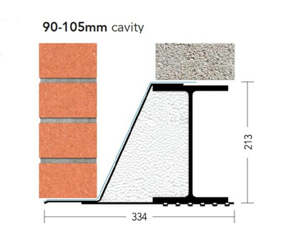 KEYSTONE C/W EXTREME LINTEL X/K-90 WIL 1050mm KX9WIL105