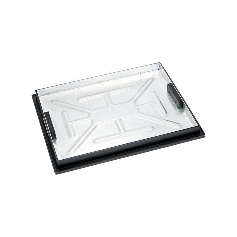CLARK DRAIN GALV MANHOLE COVER RECESSED 600 x 450 x 46mm 5t DOUBLE SEAL 4 SCREW DOWN T11G3
