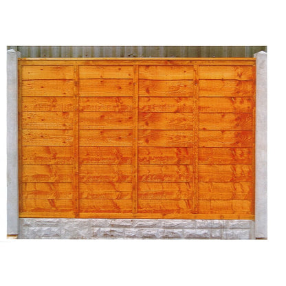 DENBIGH TIMBER WANEY LAP FENCE PANEL 6 x 4' APEX CAP WA6X4