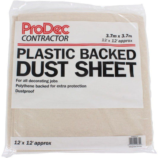 RODO PRTRDSH1212 POLYTHENE BACKED COTTON TWILL DUST SHEET 12 x 12'