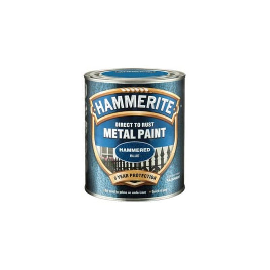 HAMMERITE 750ml HAMMERED FINISH DIRECT TO RUST METAL PAINT BLUE 5092938