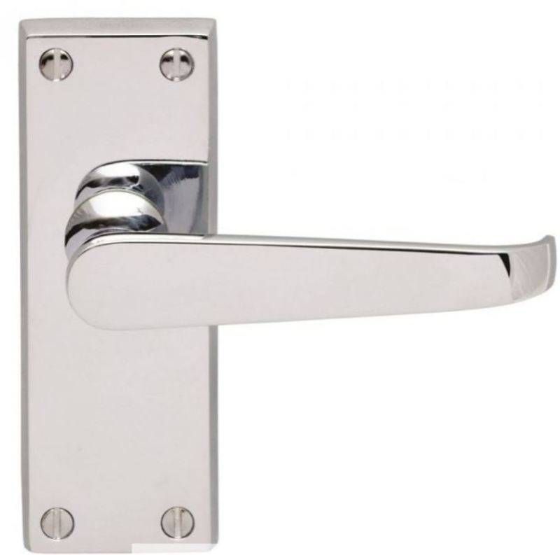 CARLISLE BRASS VICTORIAN FLAT LEVER LATCH 120mm x 40mm CP.