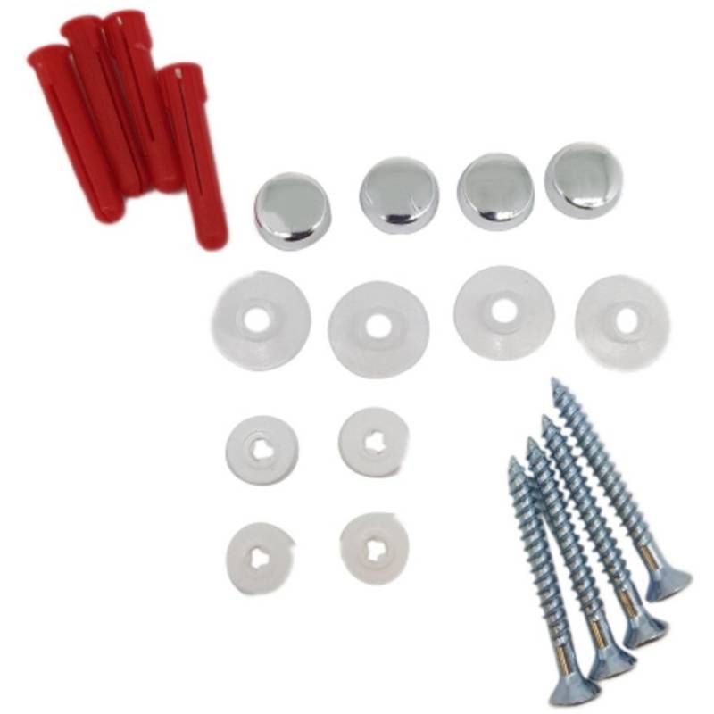 HIB 72008000 FLABEG DRILLED MIRROR FIXING SET CHROME (4 PACK)
