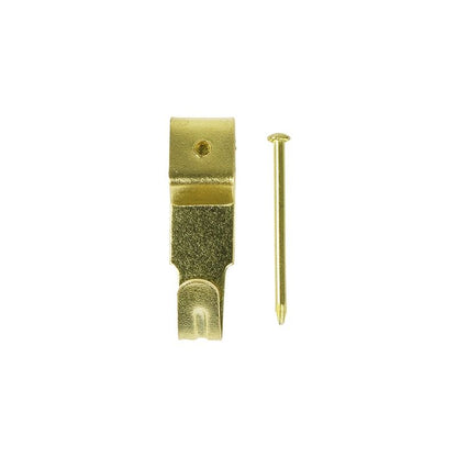 TIMCO ASSORTED SINGLE AND DOUBLE PICTURE HOOKS ELECTRO BRASS (BAG 8) MPHP