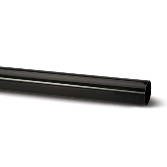 POLYPIPE RAINWATER ROUND DOWNPIPE 68mm x 5.5m RR124B BLACK