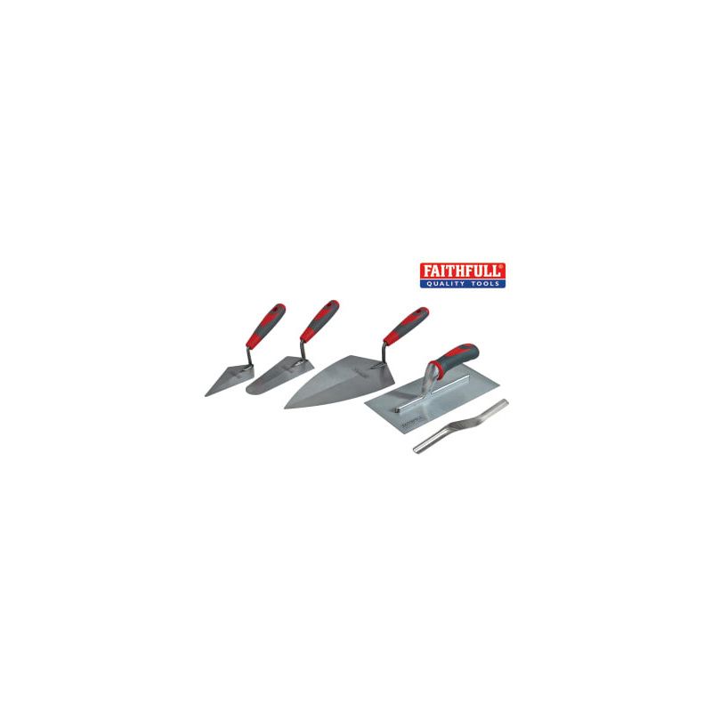 FAITHFULL FAISGTSET5 SOFT GRIP TROWEL SET (5 PIECE)