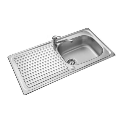 LEISURE LR9501/ LINEAR INSET 1 BOWL SINK 950 x 508mm SATIN STAINLESS STEEL