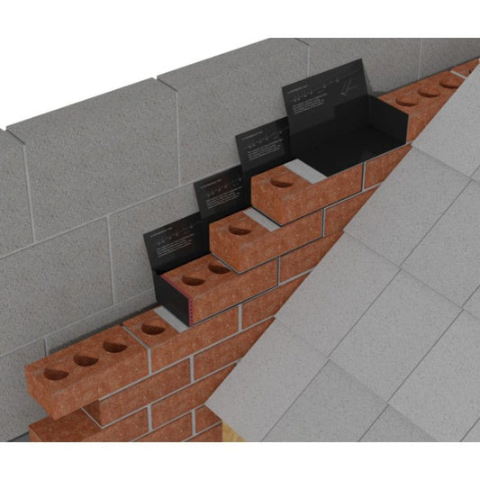TIMLOC EVERDRY BRICKWORK CAVITY TRAY 225mm 10001 INTERMEDIATE RIGHT HAND