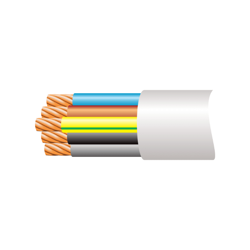 DONCASTER CABLE H3095Y0.75W050 3095Y HARMONISED H05V2V2-F 0.75mm WHITE