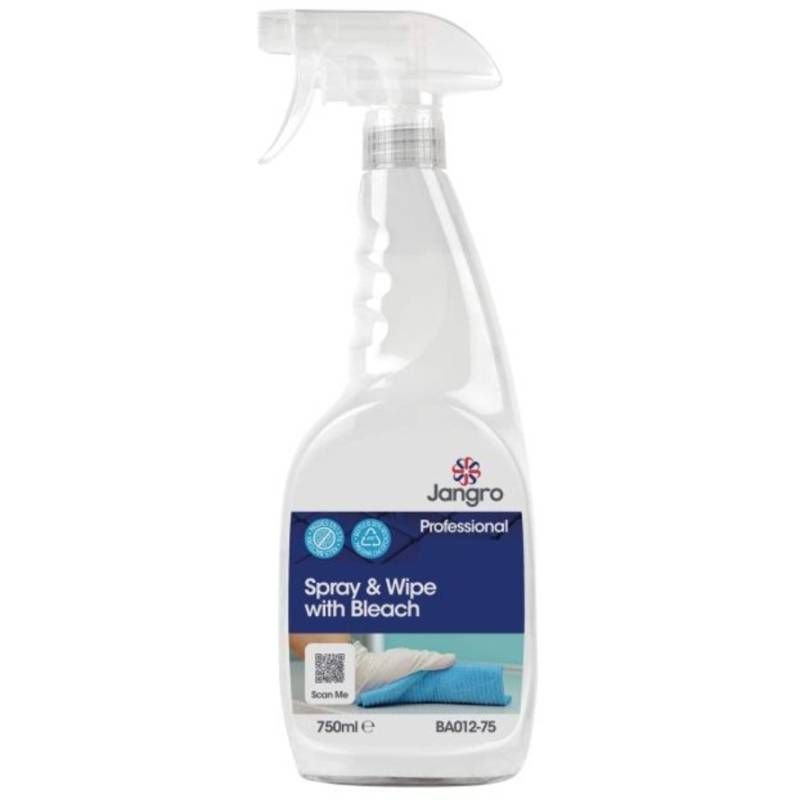 JANGRO PROFESSIONAL SPRAY & WIPE WITH BLEACH 750ml BA011-75