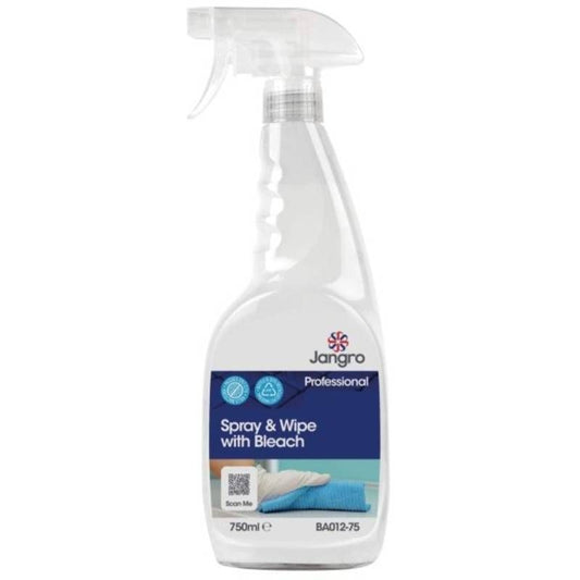 JANGRO PROFESSIONAL SPRAY & WIPE WITH BLEACH 750ml BA011-75