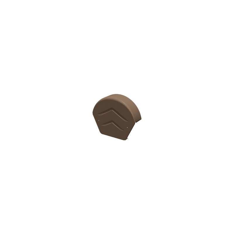 MANTHORPE BROWN ROUND RIDGE END CAP GDV-END-R-BR