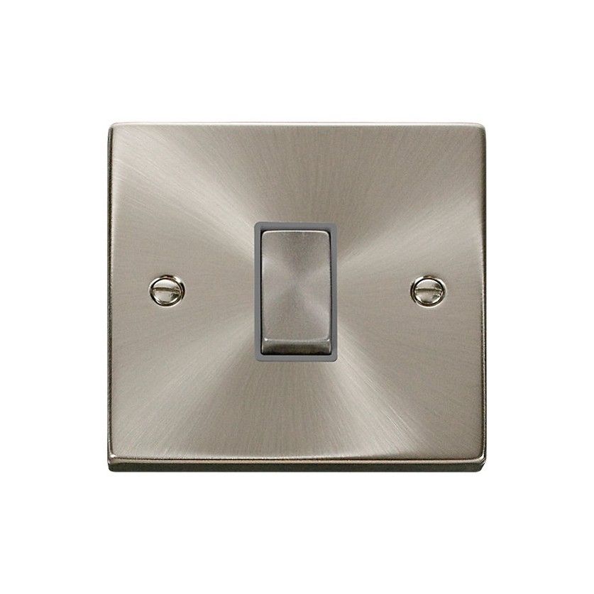 CLICK VPSC411GY PLATESWITCH 1G 2W 10A SATIN CHROME