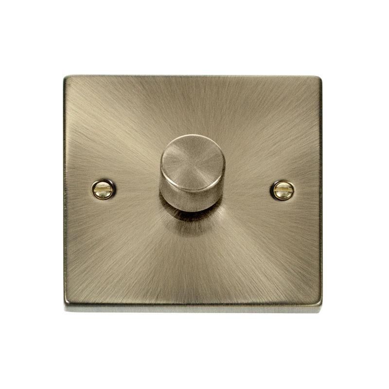 CLICK VPAB140 1G 2WAY 400W DIMMER SW ANT BRASS