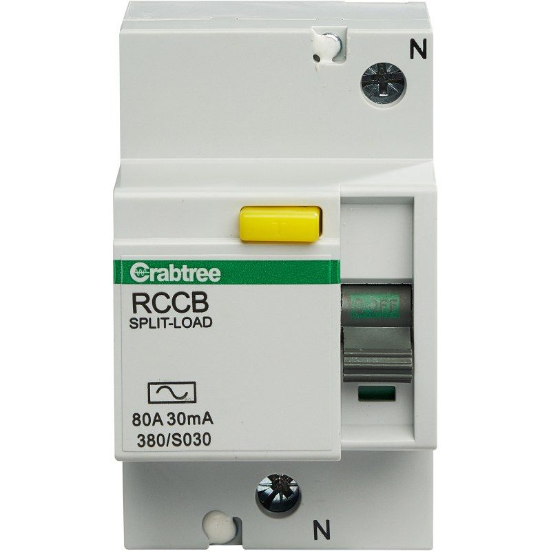CRABTREE 380/S030 RCCB SPLIT LOAD 80a 30ma