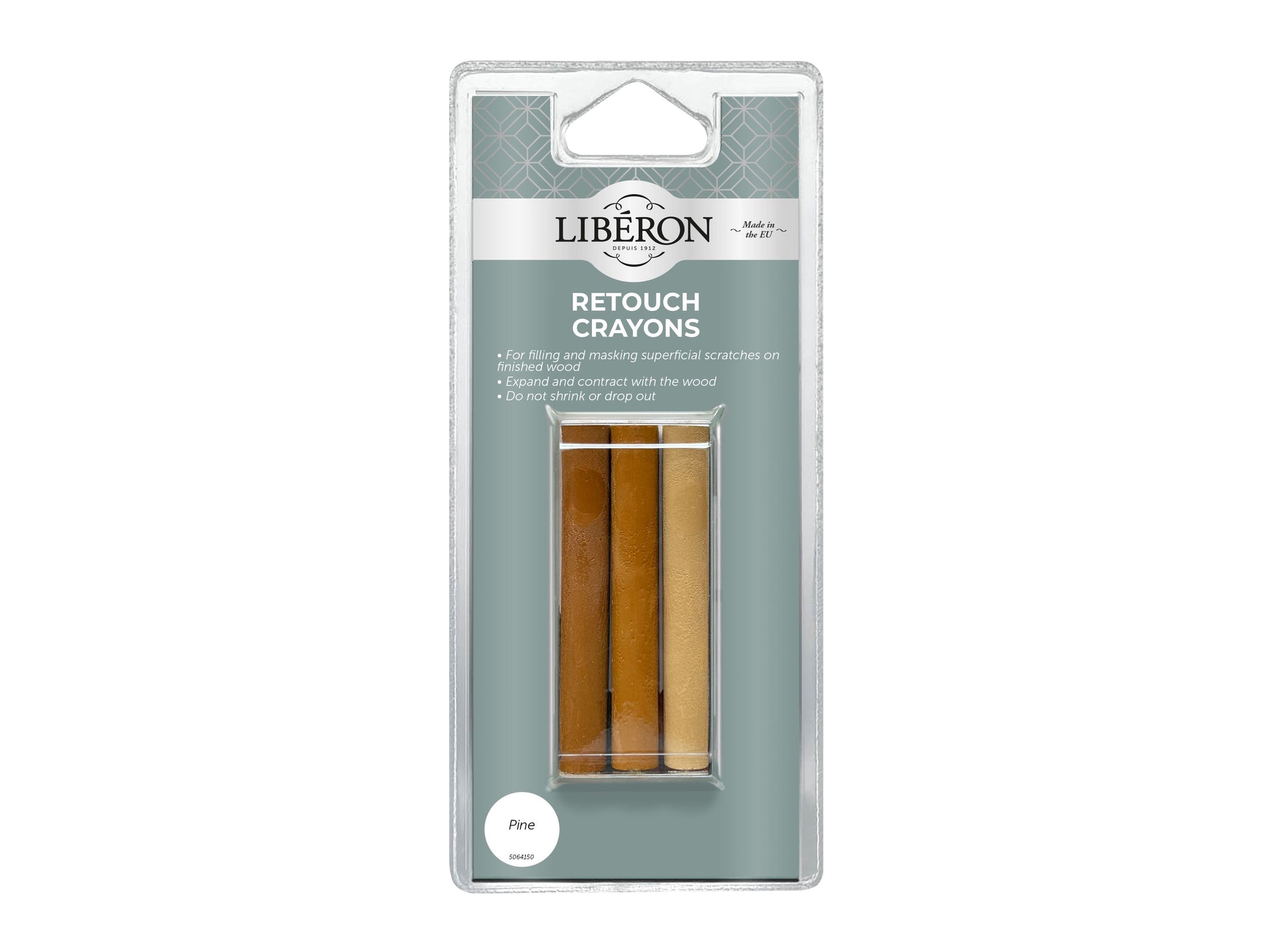 LIBERON SCRATCHED WOOD RETOUCH CRAYONS (PACK 3) PINE LIBRCPN
