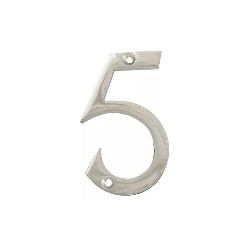 DUFFELLS TSS FACE FIX DOOR NUMERAL 5 CHROME TSSNUMERAL5C
