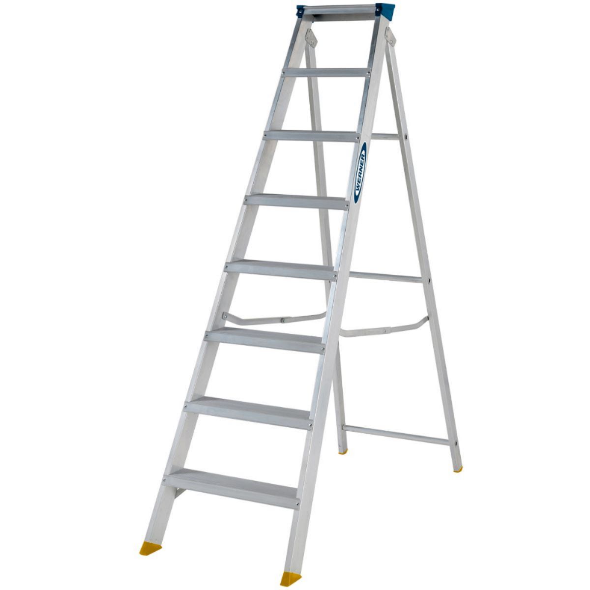 WERNER MASTERTRADE SWINGBACK STEPLADDER 8 TREAD 7140818