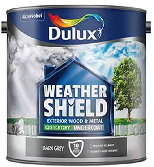 DULUX RETAIL WEATHERSHIELD UNDERCOAT 2.5l DARK GREY 5092085