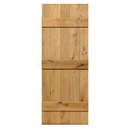 JBK OAK RUSTIC OAK LEDGED DOOR 2'6 x 6'6 V GROOVE ROLED26