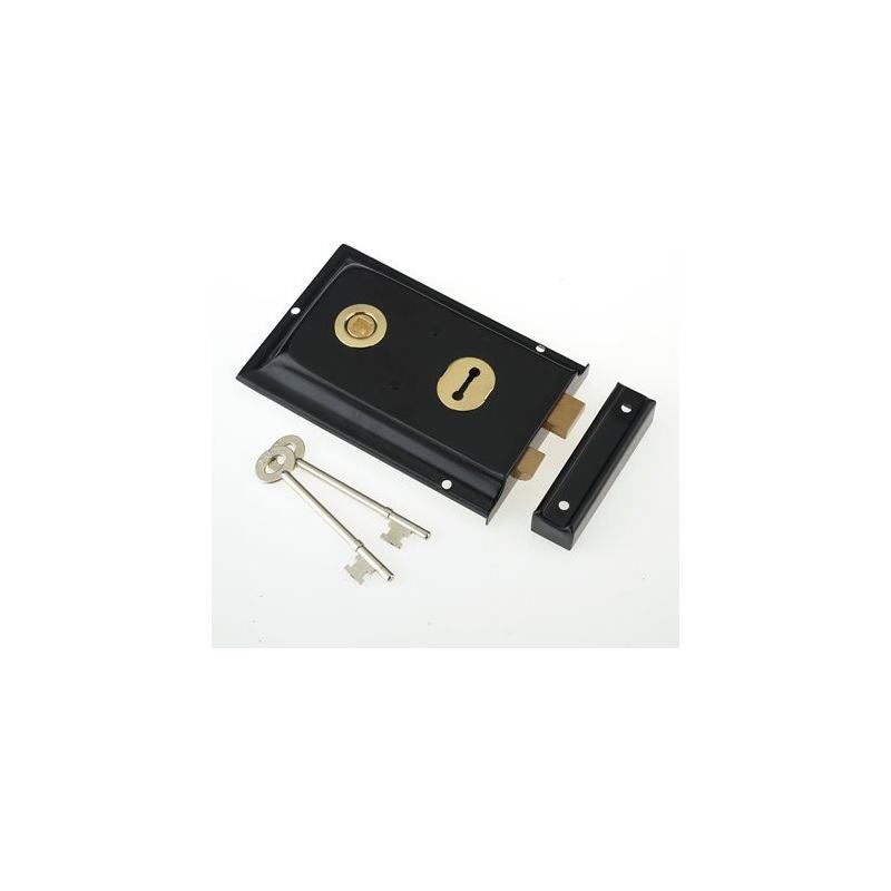 YALE PREPACKED RIM LOCK 102 x 152mm P-334-BK BLACK