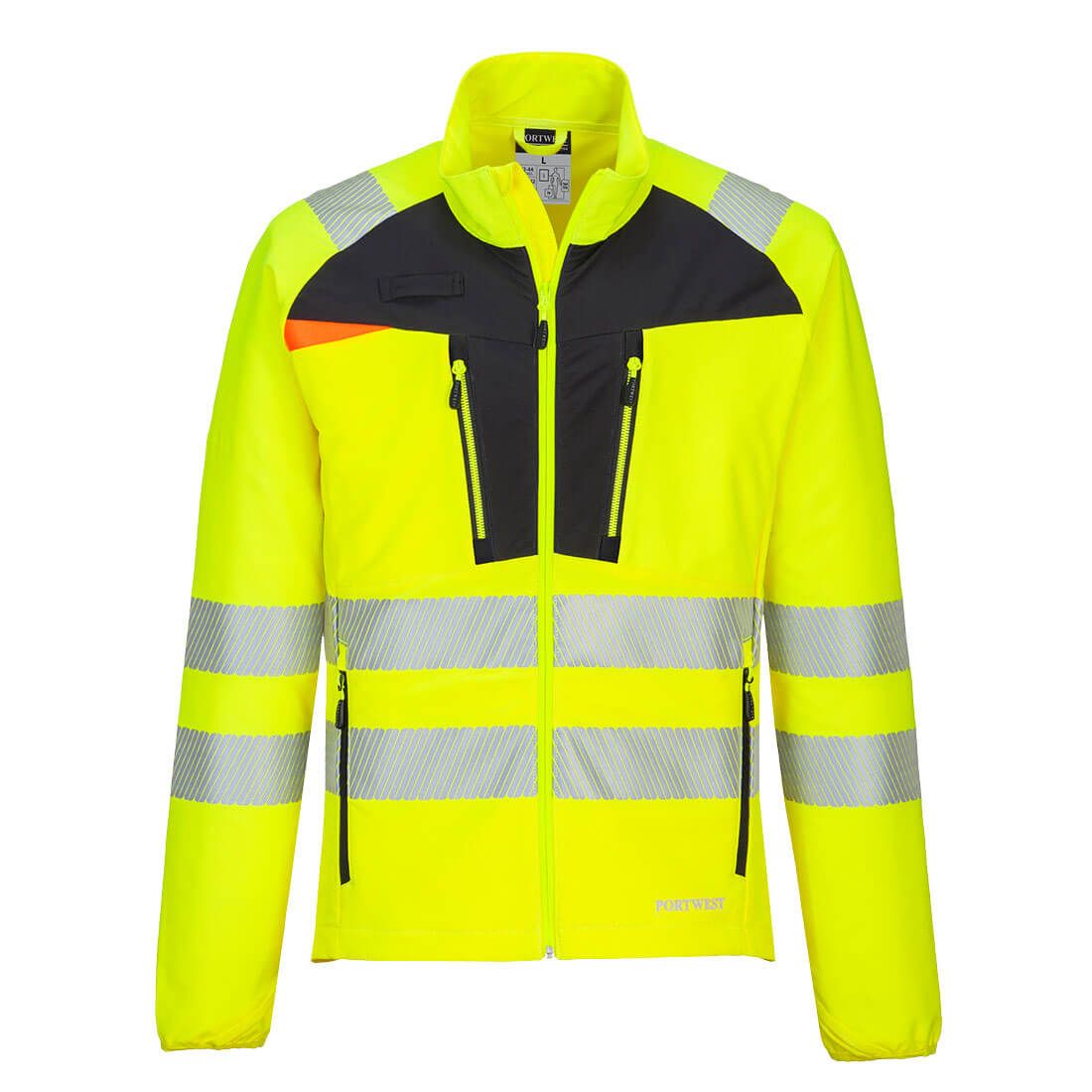 DX4 Hi-Vis Lightweight Mid Layer, 4XL, R, Yellow/Black