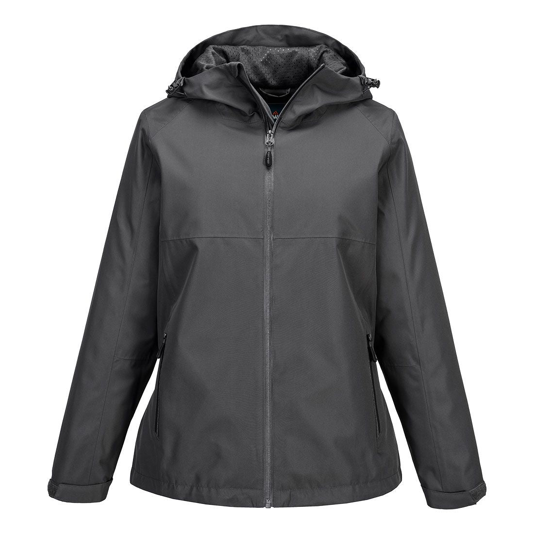 Women's Professional Rain Jacket, L, R, Metal Grey