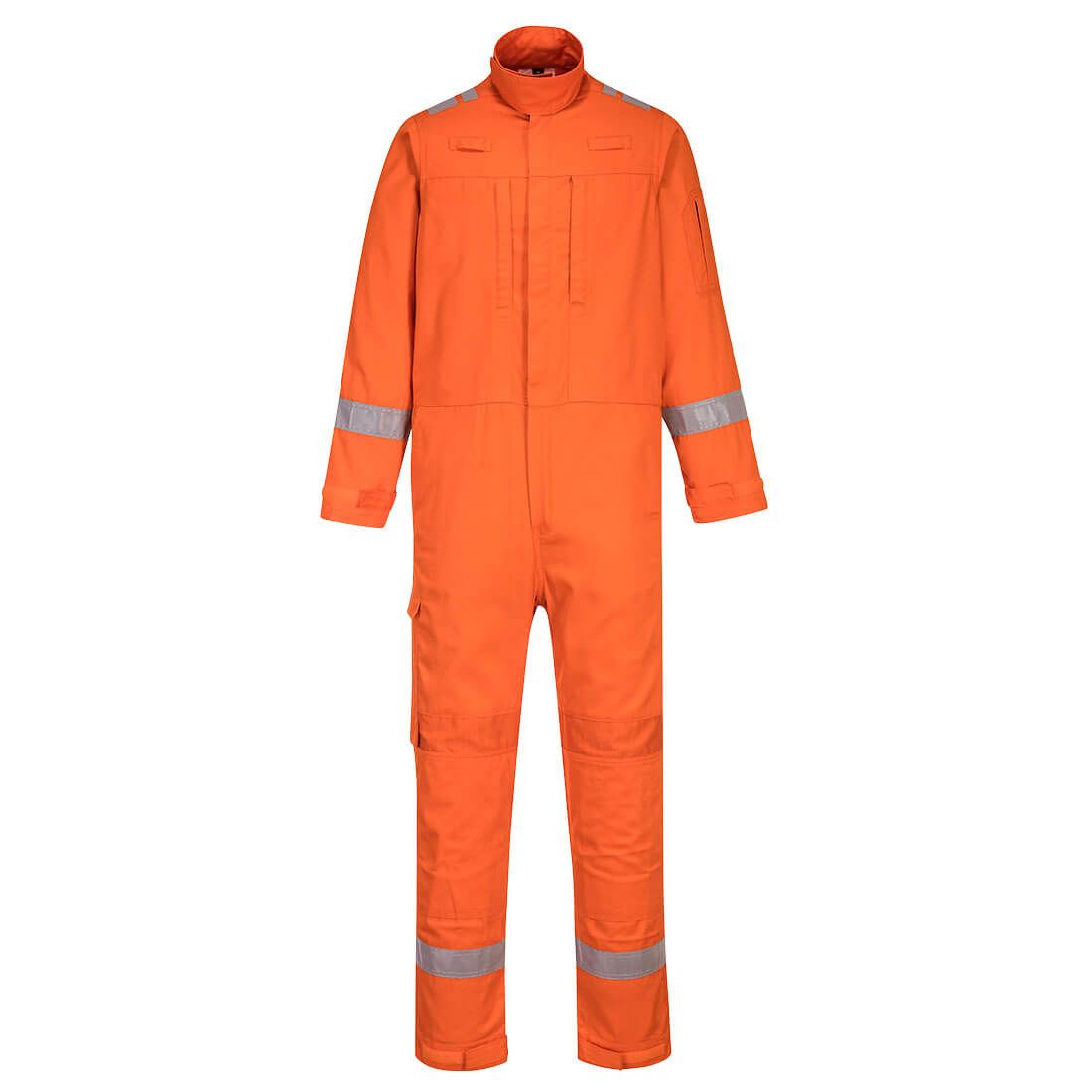 Bizflame Work Stretch Panelled Coverall , L, R, Orange