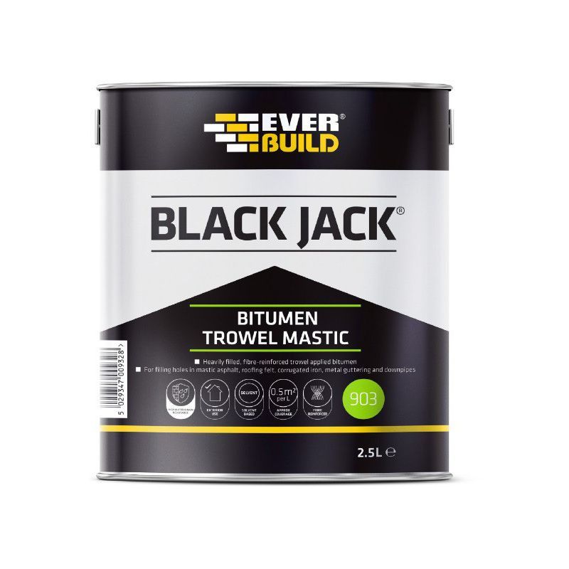 Everbuild Black Jack Bitumen Trowel Mastic 2.5L 90302
